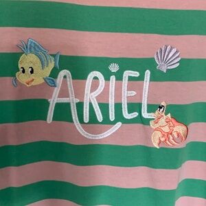 Disney Ariel and Friends Striped and Embroidered T-Shirt